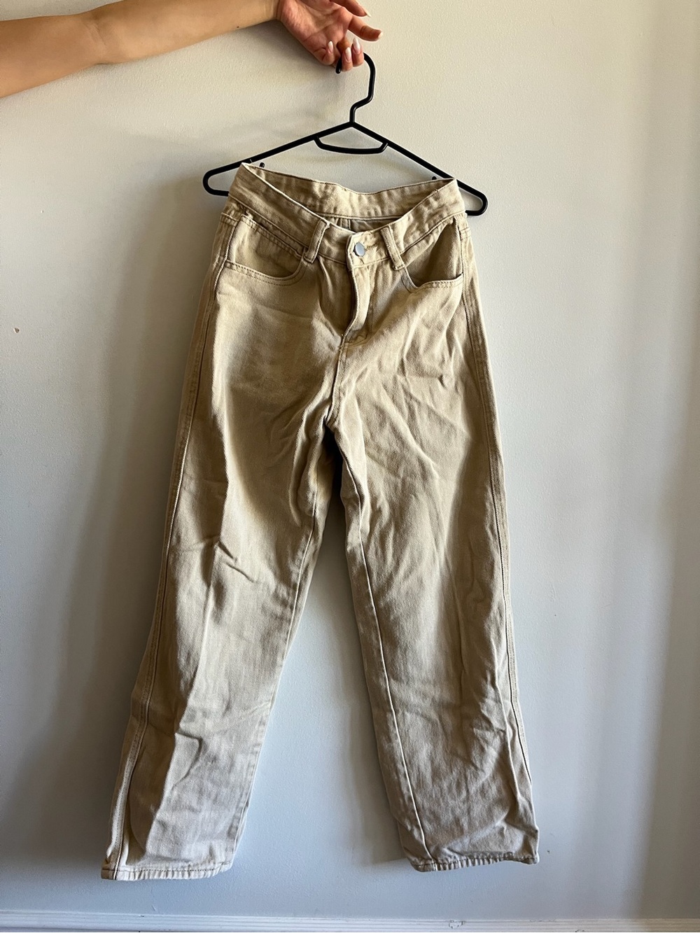 Straight-Leg Jeans - khaki